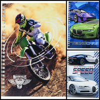 Supercar and Motocross Spiral A5 Notebooks