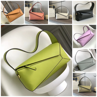 LOVE Puzzle Edge Leather Baguette Shoulder Bag