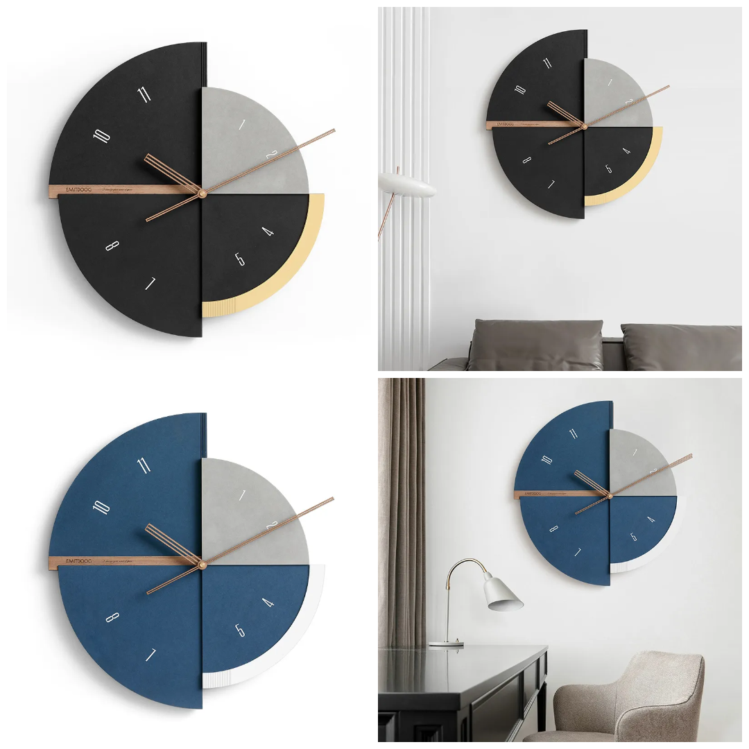 emitdoog Deconstructivist Layered Sector Wall Clock