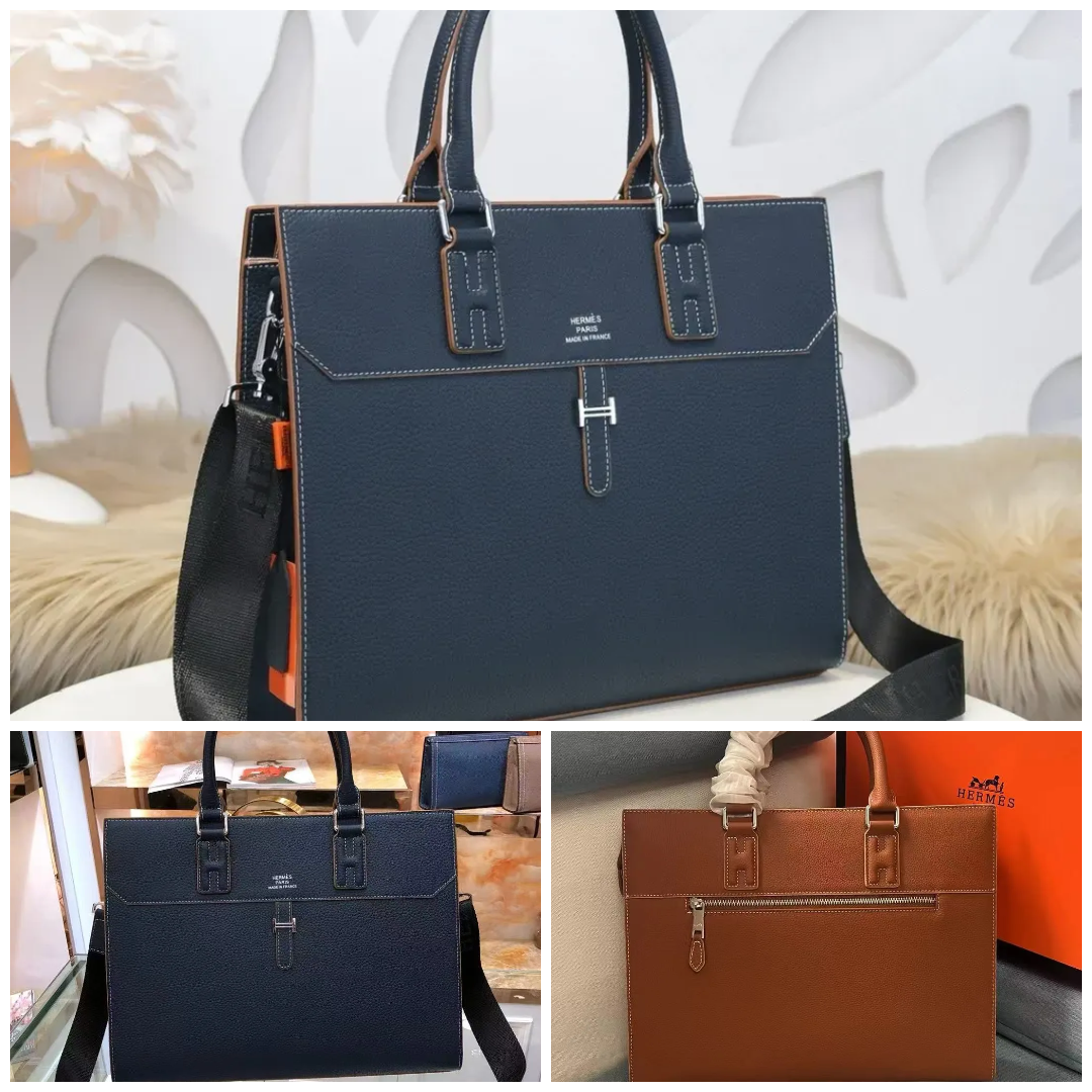 Horse Carriage Luxe Executive Togo Briefcase