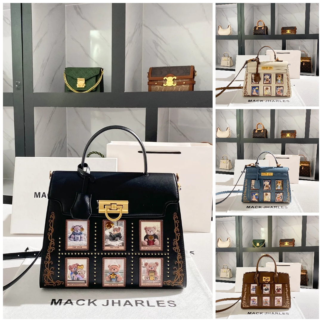 Mack Jhosel Tarot Studded Kelly Satchel