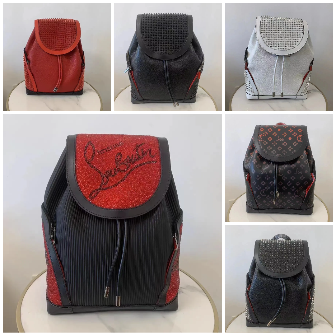 ChrisLB Explorafunk Spiked Calfskin Backpack