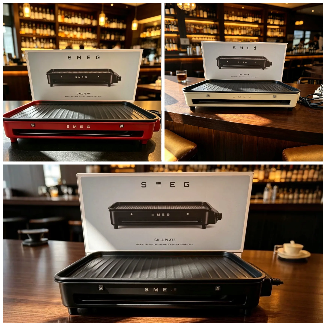 SMG Retro Smokeless Electric Tabletop Grill Plate