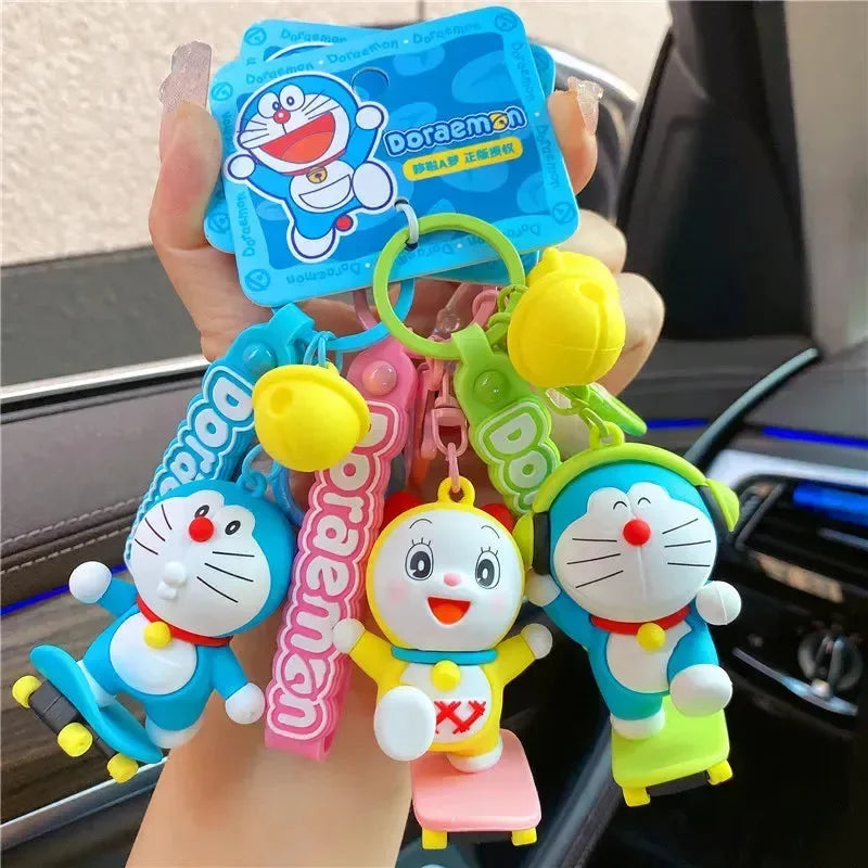 Skating Siblings Doraemon Keychain