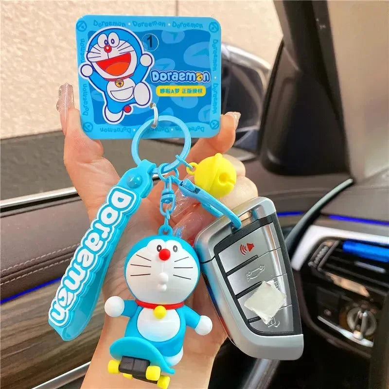 Skating Siblings Doraemon Keychain
