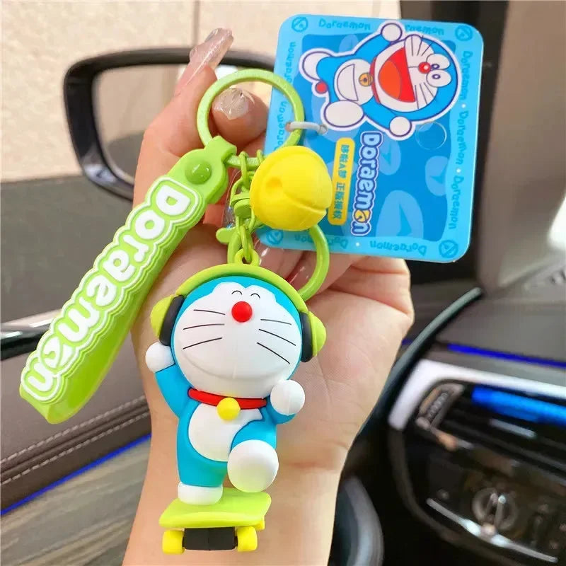 Skating Siblings Doraemon Keychain