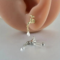 Dripping Faucet Shaped Fancy Stud Earrings - Bear Hugs