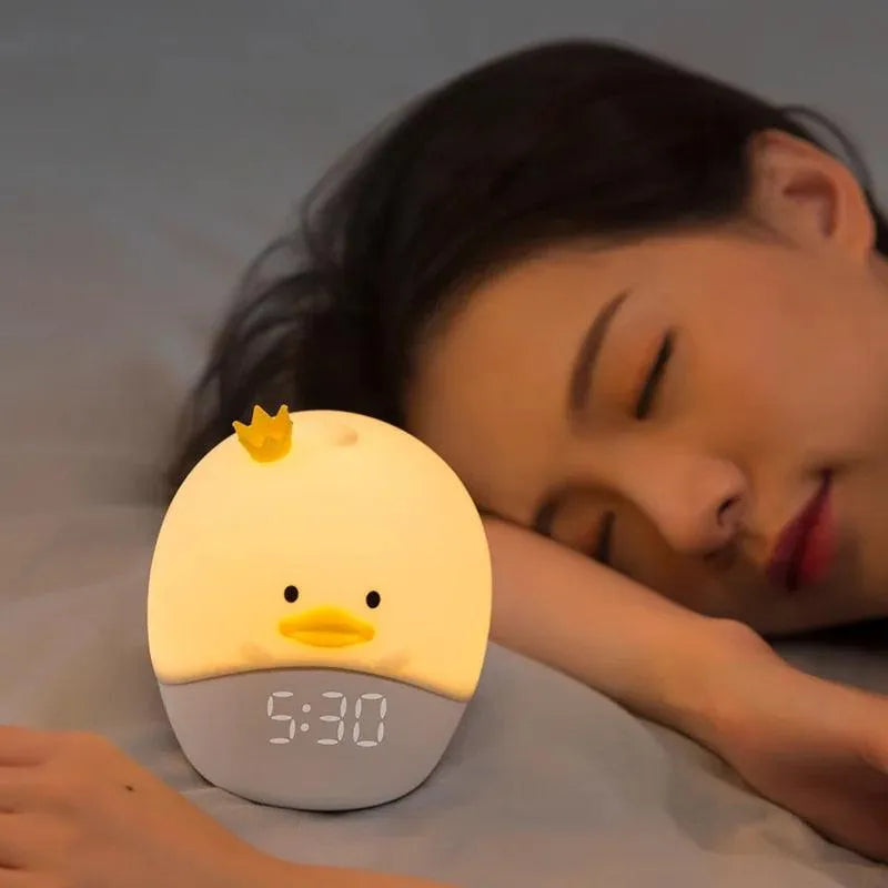 Duck and Bunny Night Lamp with Alarm Clock - Bear Hugs