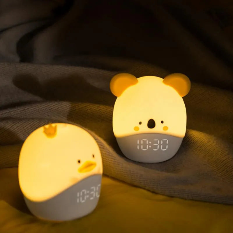 Duck and Bunny Night Lamp with Alarm Clock - Bear Hugs