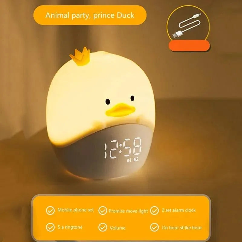 Duck and Bunny Night Lamp with Alarm Clock - Bear Hugs