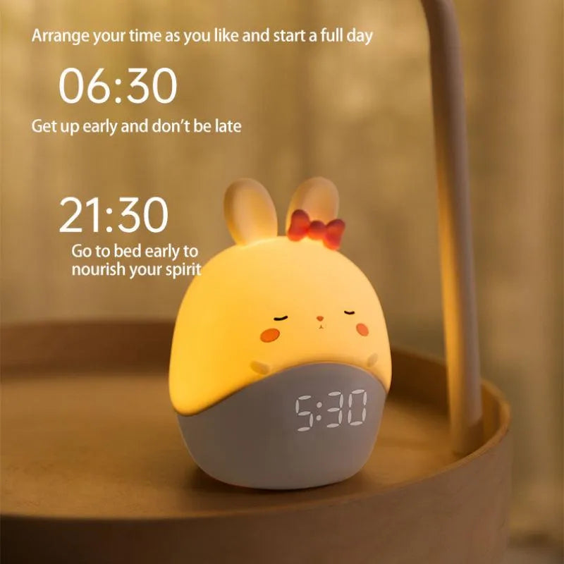 Duck and Bunny Night Lamp with Alarm Clock - Bear Hugs