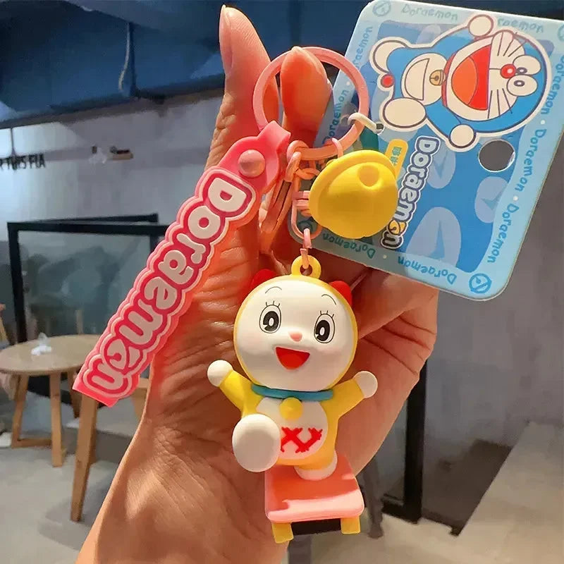 Skating Siblings Doraemon Keychain