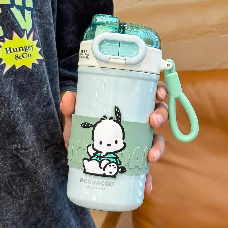 Sanrio 2 in 1 Spout & Straw Steel Bottle (430 ml)