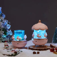 Bunny Tail Carousel Projector Night Lamp - Bear Hugs