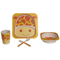 Eco-friendly Bamboo Fibre Kids Dinnerware (Set of 5) - Bear Hugs