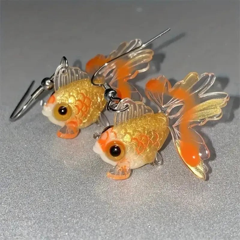 Elegant Small Fish Resin Earrings - Bear Hugs