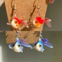 Elegant Small Fish Resin Earrings - Bear Hugs