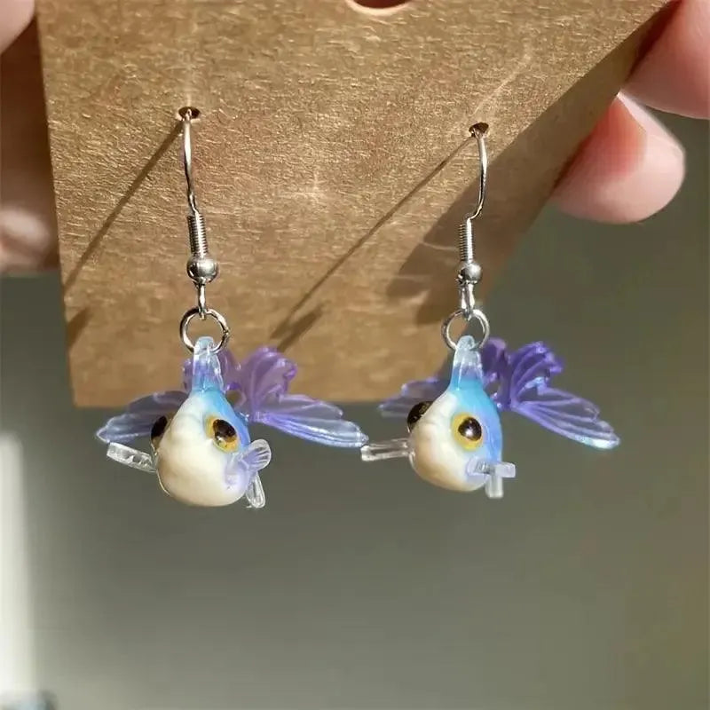 Elegant Small Fish Resin Earrings - Bear Hugs