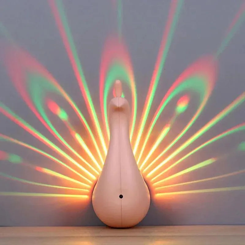 Enchanting Peacock Projection Lamp - Bear Hugs