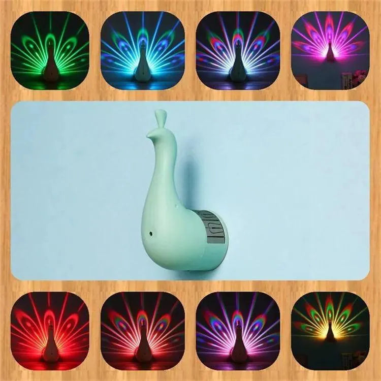 Enchanting Peacock Projection Lamp - Bear Hugs