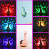 Enchanting Peacock Projection Lamp - Bear Hugs