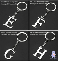 English Letters Keychain A to Z - Bear Hugs