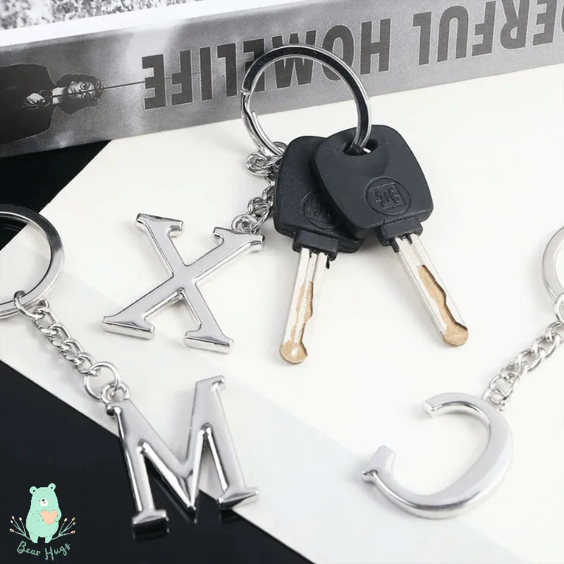 English Letters Keychain A to Z - Bear Hugs