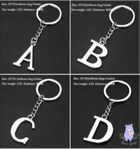 English Letters Keychain A to Z - Bear Hugs