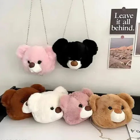 Fuzzy Fashion Teddy Sling Bag