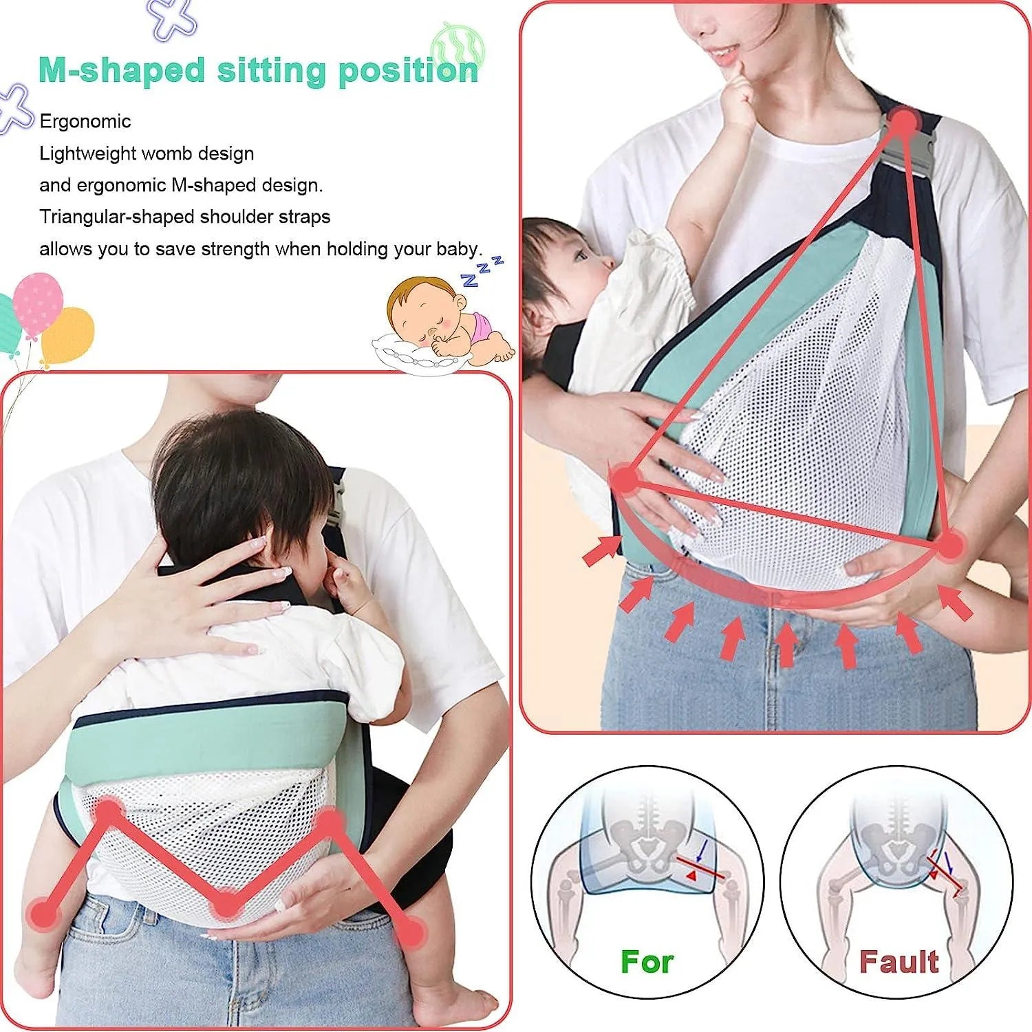 Ergonomic 3D Mesh Baby Carrier - Bear Hugs