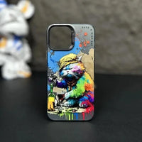 Fashion Graffiti Animal Print Case (For iPhones) - Bear Hugs