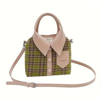 Fashionable Plaid Shirt Design Handbags - Bear Hugs