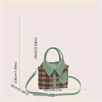 Fashionable Plaid Shirt Design Handbags - Bear Hugs