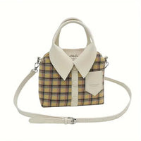 Fashionable Plaid Shirt Design Handbags - Bear Hugs