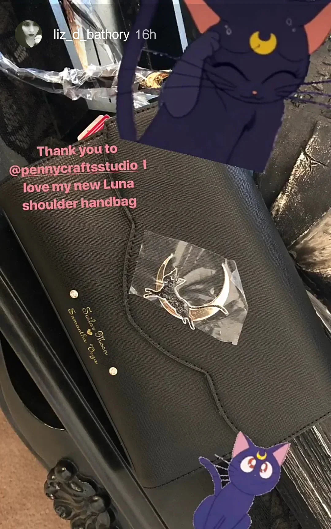 Sailormoon Luna Shoulder Bag PN0333 - Bear Hugs