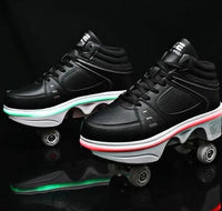 Flash LED Kick Speed Four-Wheel 2 in 1 Deformation Roller Skate Shoes - Bear Hugs