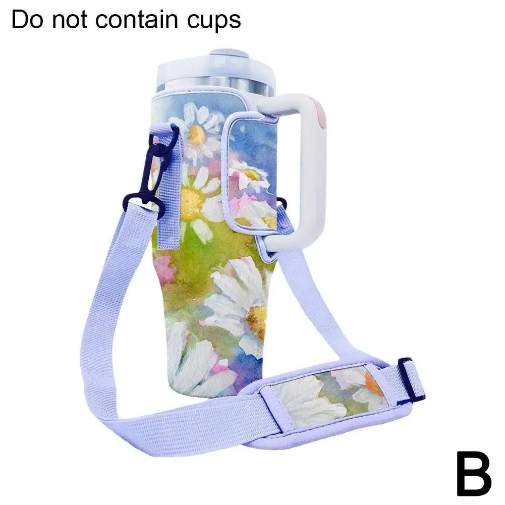 Floral Stanley Cup Carrier Bag (For 30 oz & 40 oz) - Bear Hugs