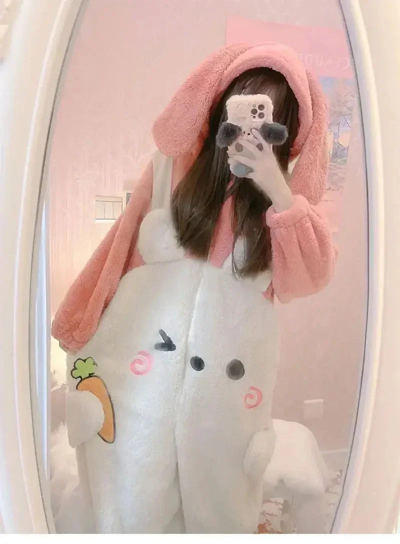 Fluffy Bunny Cozy Winter Onesie - Bear Hugs