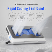 Flydigi BS1 Laptop Cooling Pad Wind-Pressure Closed-Loop Turbo-Fan (MAX 3000RPM) Dual Noise Reduction Intelligent Temperature Control 3-Angle Adjustable RGB Laptop Cooling Stand Wide Compatibility - Bear Hugs