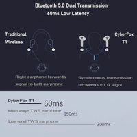Flydigi Cyberfox T1 True Wireless Gaming Bluetooth Earbuds - Bear Hugs