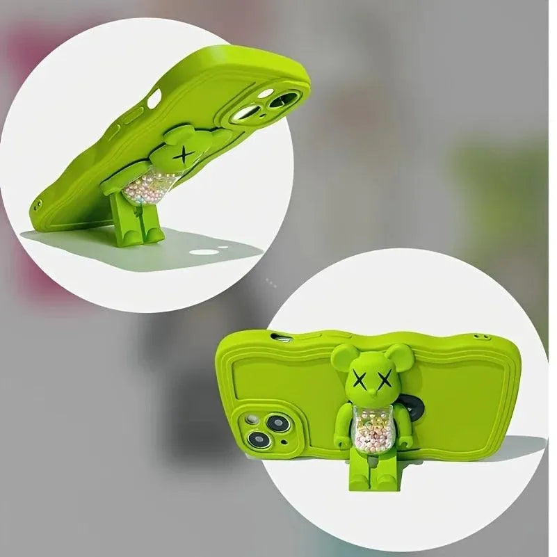 Folding Teddy Stand Phone Case (For iPhones) - Bear Hugs