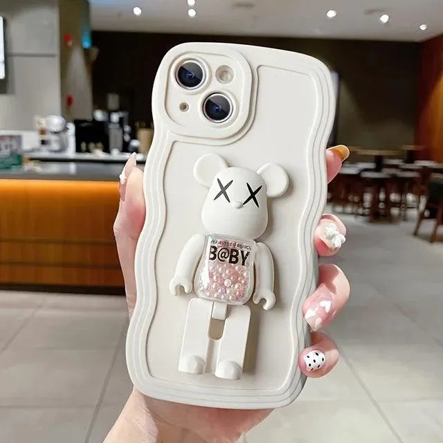 Folding Teddy Stand Phone Case (For iPhones) - Bear Hugs