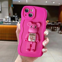 Folding Teddy Stand Phone Case (For iPhones) - Bear Hugs