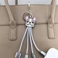 Fruit Shaped Mini 3-in-1 Charging Cable Keychain - Bear Hugs