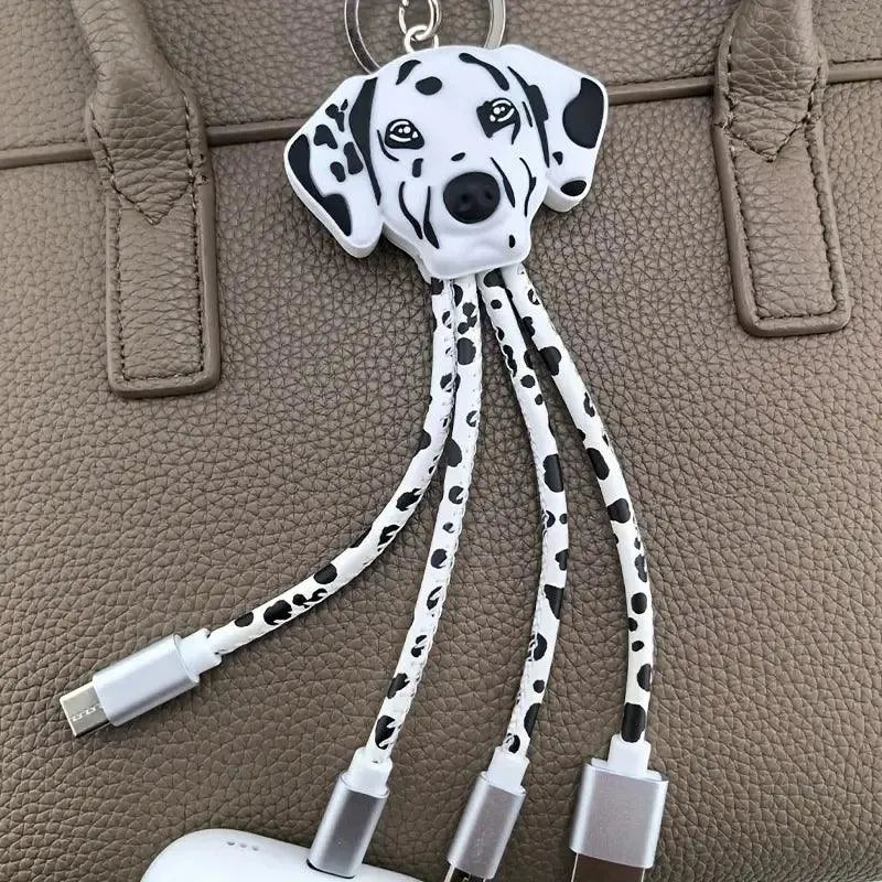 Fruit Shaped Mini 3-in-1 Charging Cable Keychain - Bear Hugs