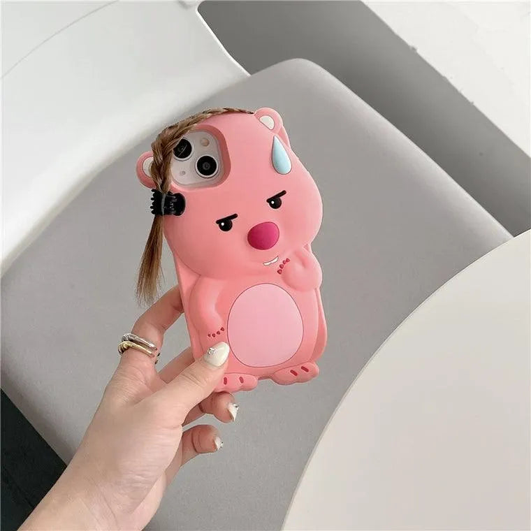 Funny Beaver Bangs Silicone Phone Case (For iPhones) - Bear Hugs