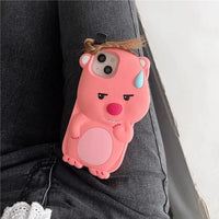 Funny Beaver Bangs Silicone Phone Case (For iPhones) - Bear Hugs