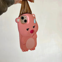 Funny Beaver Bangs Silicone Phone Case (For iPhones) - Bear Hugs