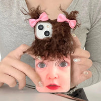 Funny Hairy Face Silicone Phone Case (For iPhones) - Bear Hugs