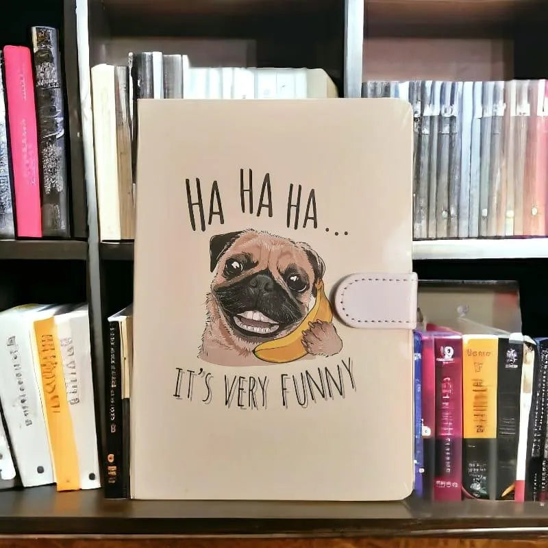 Funny Pug A6 Diary - Bear Hugs